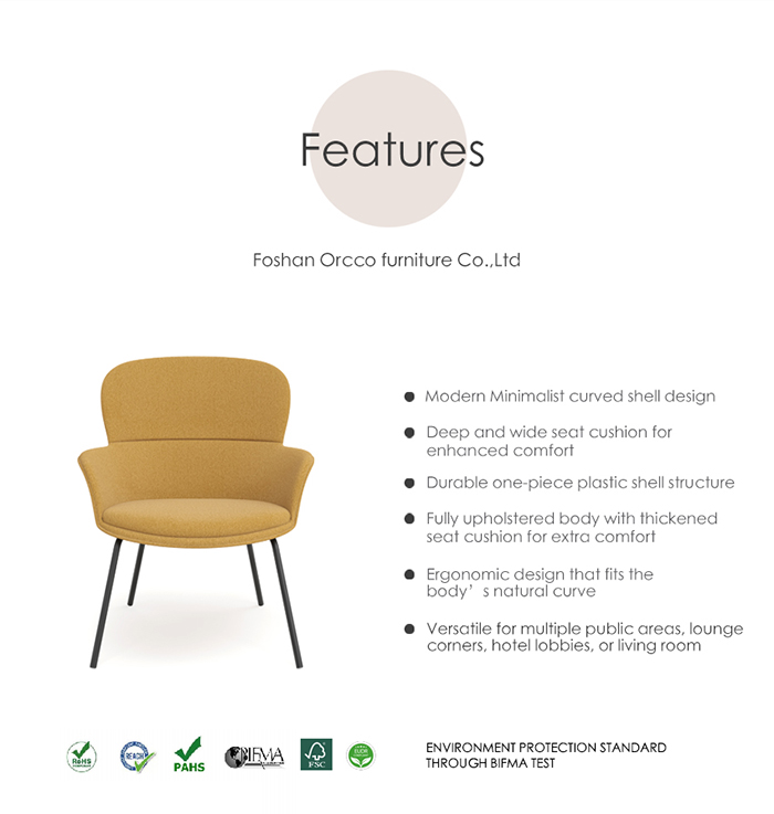 Hotel Home living Room silla leisure lounge chair public seating  (4).jpg